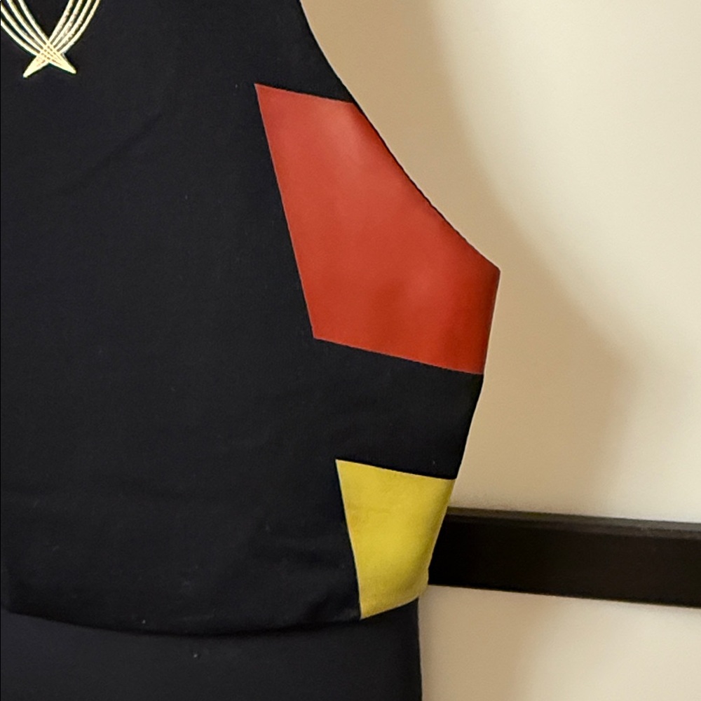 Lucas Hugh Designer Sports Bra | Colorblock & Mesh Back | Black Multi - Picture 8 of 10